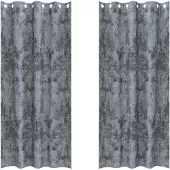 vidaXL Rideaux en velours avec tringles 2 pièces Argent Gris 245 x 140 cm Velours