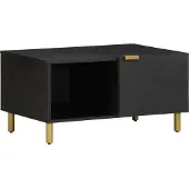 vidaXL Table basse noire 80x50x40 cm bois composite