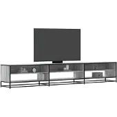 vidaXL Armoire TV Gris Sonoma 270x40x46 cm Bois composite