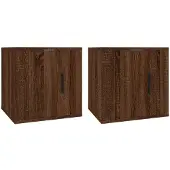 vidaXL Armoires murales TV 2 pcs. Brun imitation chêne 40x34,5x40 cm