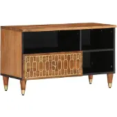 vidaXL Armoire TV 80x33x46 cm en bois massif de manguier