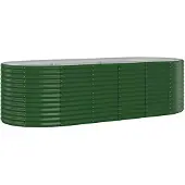 vidaXL Lit surélevé de jardin Acier galvanisé 249x100x68cm Vert