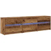vidaXL : Meuble TV, 180 x 34 x 50 cm, bois de récupération, panneaux de particules