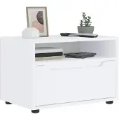 vidaXL Armoire TV VISNES Blanc 60x40x38 cm Bois composite