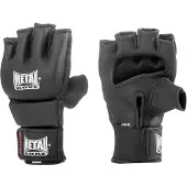 Metal Boxe Gants Combat Libre Métal Boxe "Black Light"---Système De Fermeture Par Velcro-Noir--------------Noir-