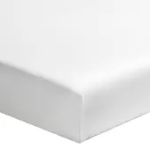 Essix Drap Housse Uni En Percale De Coton Blanc 120x190