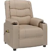 vidaXL Fauteuil relax cappuccino brun similicuir