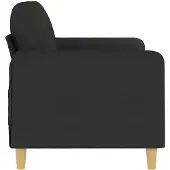 vidaXL Canapé à 2 places Noir 140 cm Tissu