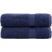 vidaXL Essuie-mains de qualité supérieure SOLUND 2 pcs bleu marine