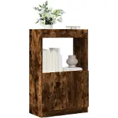 vidaXL Buffet haut chêne fumé 63x33x100 cm bois d'ingénierie