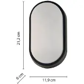 Velamp TARTARUGA-XL2 : Applique murale LED, 14W, 1000 lumens. Livrée avec 2 abat-jours (blanc et...)