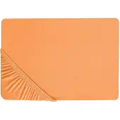 Beliani Drap-housse coton orange 90 x 200 cm JANBU (90 x 200 cm)