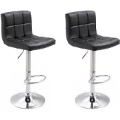 Happy Garden Lot de 2 tabourets de bar noir MIKE