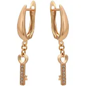 Faina Boucles d'oreilles or rose / transparent