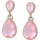 NAEMI Boucles d'oreilles or / rose / transparent