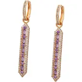NAEMI Boucles d'oreilles or / violet