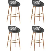 vidaXL Tabouret de bar 4 pcs gris