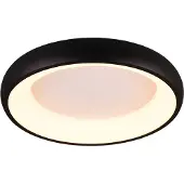 TRIO Luminaires - Plafonnier moderne I Lampe de plafond I Lampe I Luminaire Noir 45 cm avec LED à intensité variable - Cardona - Métal rond - Compatible LED (non remplaçable) LED