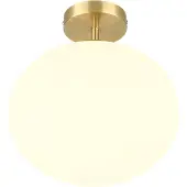 TRIO Plafonnier Fomento Ø 30cm - laiton avec verre blanc