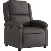 vidaXL Fauteuil relax marron foncé cuir véritable