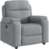 vidaXL Fauteuil relax gris clair Tissu