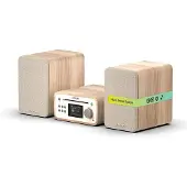 Pure Classic Stereo Mini Système micro audio domestique 40 W Chêne, Blanc