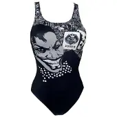 Turbo New Jocker Pro Resist Swimsuit Noir,Gris 9-10 Years Fille