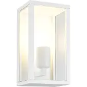 TRIO Applique murale, extérieur, aluminium, blanc mat, IP44, H26cm