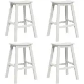 vidaXL Ensemble de bar de jardin 4 pcs blanc HDPE