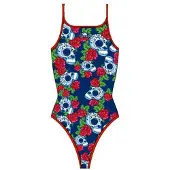 Turbo Roses&skulls Swimsuit Bleu 4XL Femme