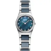 Bering Ceramic Montre dame grise/bleue 32426-707