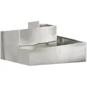 vidaXL Cache-pot de jardin Argent 80 x 80 x 50 cm Acier inoxydable