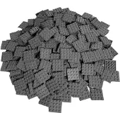 LEGO 250 pièces de panneaux de construction, 4x4, gris foncé