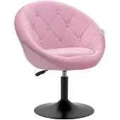 4rico Fauteuil pivotant Qs-Bl12B Rose velours