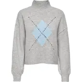 ONLY Pull-over 'ONLWakefield' bleu clair / gris clair