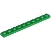 LEGO 1x10 panneaux 4477 - 250 pièces vert
