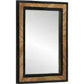 vidaXL Miroir Noir et Marron 70 x 2 x 70 cm Bois massif d'acacia
