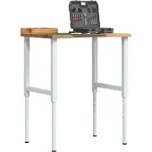 vidaXL Établi brun clair 80x60x(71,5-98) cm Chêne massif