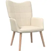 vidaXL Fauteuil relax Tissu Crème