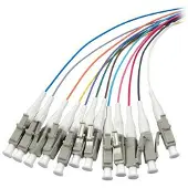 EFB Elektronik Pigtail de fibre LC 9/125µ OS2, jeu de 12 couleurs, 2m Fabricant : (O0481.2)