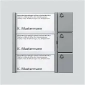 Siedle Module bouton si/met - Module anneau pour station de porte Silver TM 612-3 SM