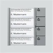 Siedle S. & SÖHNE SIED Module de touches TM612-4SM quadruple ancien TM 611-04 SM 3552