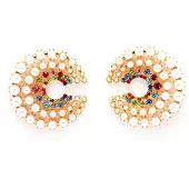Avant Garde Boucles d'oreilles 'Renataka' blanc