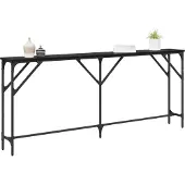 vidaXL Table console Chêne noir 180 x 23 x 75 cm