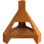 vidaXL Foyer extérieur marron 50 x 43 x 52 cm Acier résistant aux intempéries