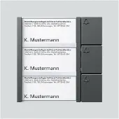 Siedle S. & Soehne Module de touches TM 612-3 DG gris foncé-mica triple