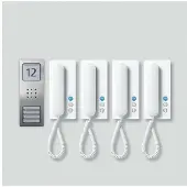 Siedle SET CA 812-4 E/W Edelstahl - Weiß (210008741-00)