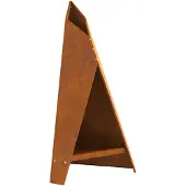 vidaXL , brasero rouille, 58 x 40 x 100 cm, acier résistant aux intempéries