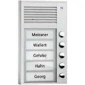 TCSS AG Audio Station extérieure PAK05-EN 5 touches 1-rang AP argent