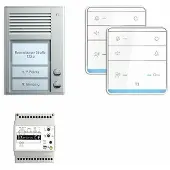 TCSS PSC2320-0000 TASTA:pack Audio en saillie pour 2 unités d'habitation, avec station extérieure PAK 2 boutons de sonnette + haut-parleur ISW5010 + unité deBVS20